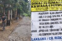 Disperkim dan DPRD Sukabumi wujudkan pembangunan jalan lingkungan di Desa Buniwangi.