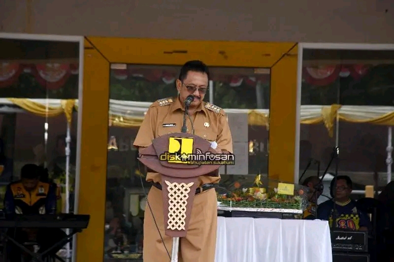 Penguatan komitmen pengabdian di Hari Bakti PU ke-80. | Fb/Pemerintah Kabupaten Sukabumi 