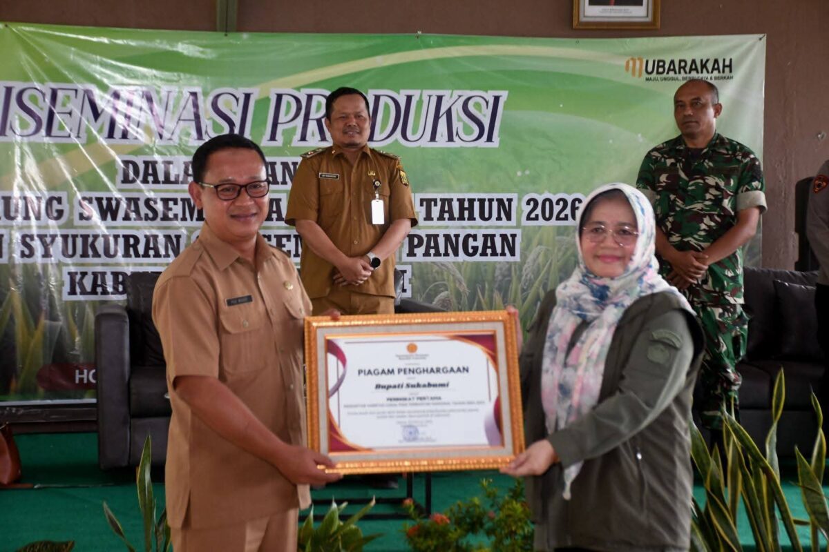 Sukabumi peringkat dua nasional peningkatan produksi pangan 2025. FB/Pemerintah Kabupaten Sukabumi