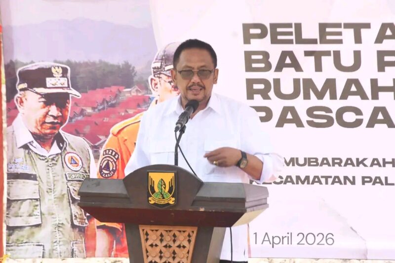 Bupati Sukabumi mulai pembangunan Kampung Mubarakah untuk warga terdampak bencana. (Fb/Pemerintah Kabupaten Sukabumi)